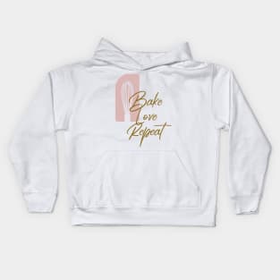 Bake Love Repeat Kids Hoodie